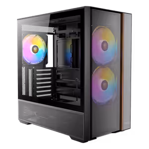 Antec Flux Rear Mid Tower Case - Black | 5 PWM Fans - image 2