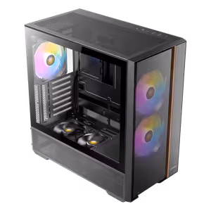 Antec Flux Rear Mid Tower Case - Black | 5 PWM Fans - image 5