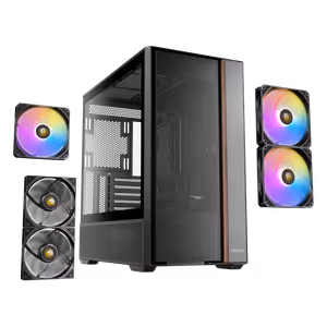 Antec Flux Rear Mid Tower Case - Black | 5 PWM Fans - image 7