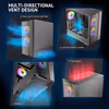 Antec Flux Rear Mid Tower Case - Black | 5 PWM Fans - image 17