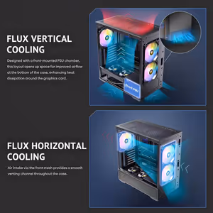 Antec Flux Rear Mid Tower Case - Black | 5 PWM Fans - image 19