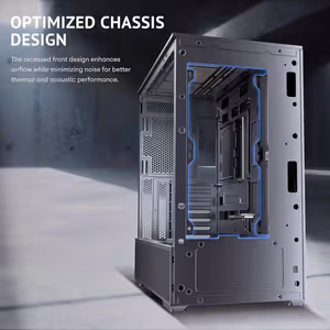Antec Flux Rear Mid Tower Case - Black | 5 PWM Fans - image 20