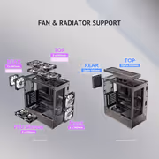 Antec Flux Rear Mid Tower Case - Black | 5 PWM Fans - image 22