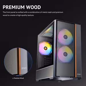 Antec Flux Rear Mid Tower Case - Black | 5 PWM Fans - image 24