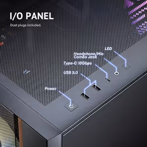 Antec Flux Rear Mid Tower Case - Black | 5 PWM Fans - image 31