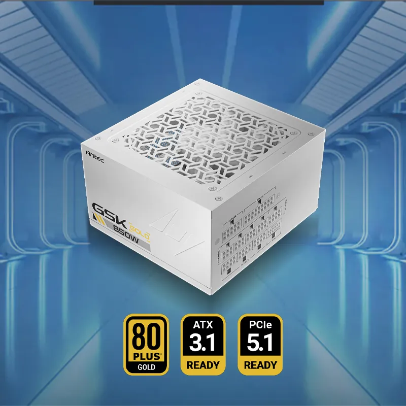 Antec GSK 850W White Fully Modular 80+ Gold PSU | Evetech