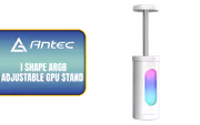 Antec I Shape ARGB Adjustable GPU Stand — White, RTX 40 Support - image 1