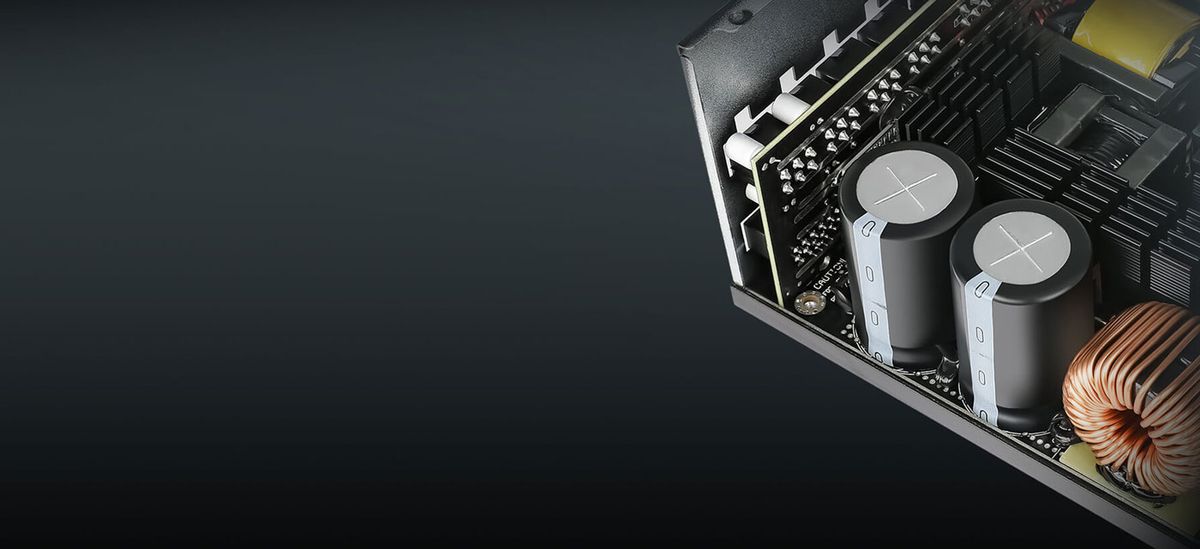 Internal view showing the Japanese capacitors used in the Antec NeoECO