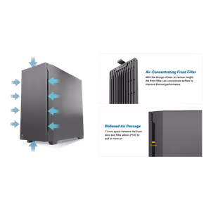 Antec P10C Mid Tower Computer Case with 4 Silent Fans - Black - image 19