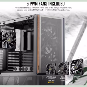 Antec P30 Air Mid Tower Case - Black | 5 PWM Fans - image 4