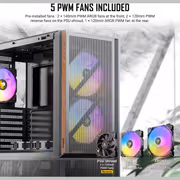 Antec P30 ARGB Mid Tower Case - Black | 5 PWM Fans - image 4