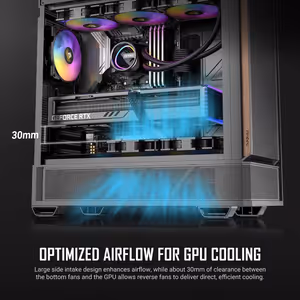 Antec P30 ARGB Mid Tower Case - Black | 5 PWM Fans - image 6