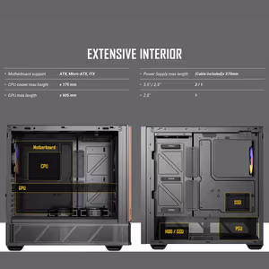 Antec P30 ARGB Mid Tower Case - Black | 5 PWM Fans - image 13