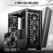 Antec P7S Mid Tower Case - Silver | 4 PWM Fans - image 11