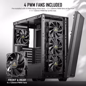 Antec P7S Mid Tower Case - Silver | 4 PWM Fans - image 11