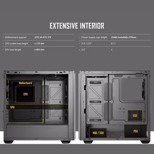 Antec P7S Mid Tower Case - Silver | 4 PWM Fans - image 14