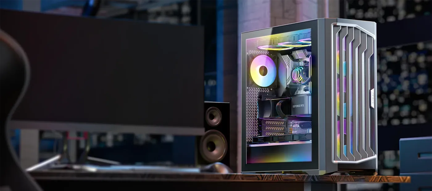 Antec Performance 1 FT ARGB E-ATX Full Tower Case Front Angle