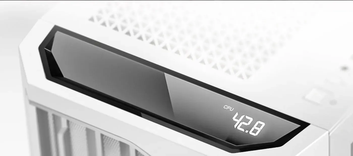 Temperature display feature integrated into the Antec Performance 1 FT Gaming Case I/O panel
