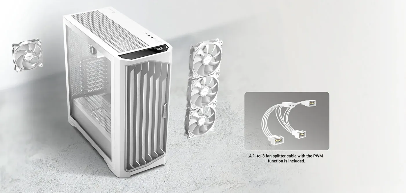 Storm T3 PWM fans installed in the Antec Performance 1 FT for optimized airflow