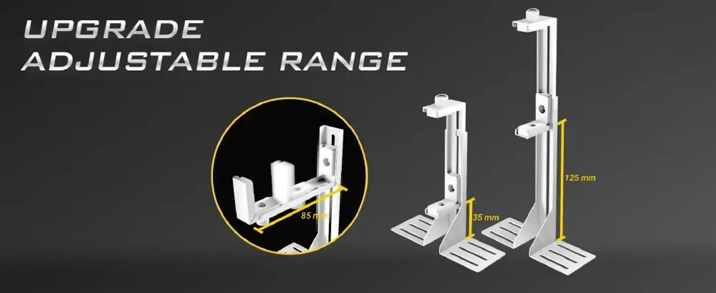 Side view showing the Antec bracket keeping a graphics card level in its slot