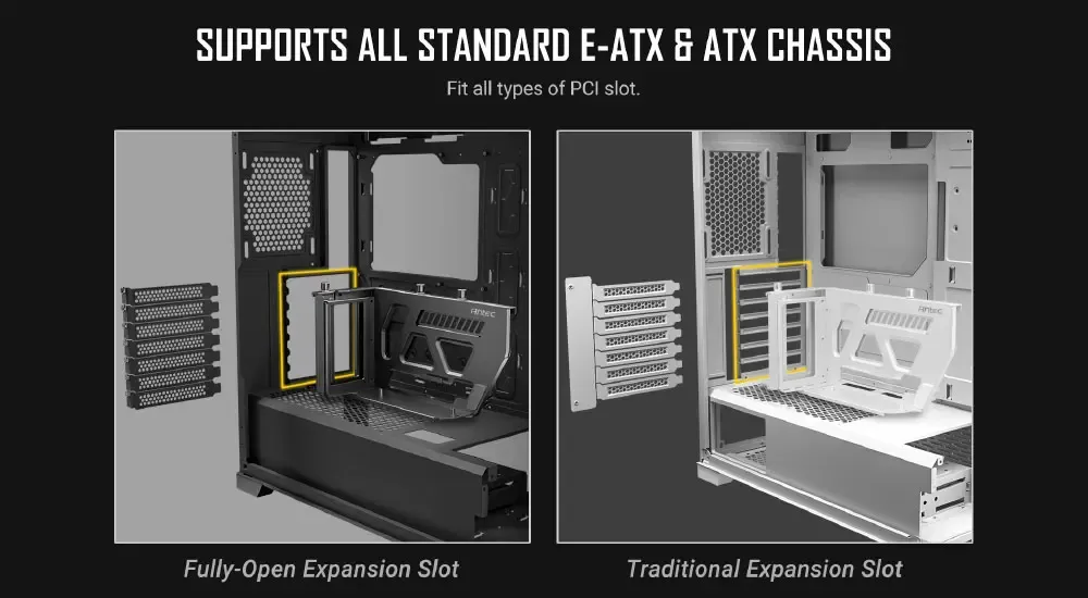 Unique design of Antec Shift Vertical GPU Bracket