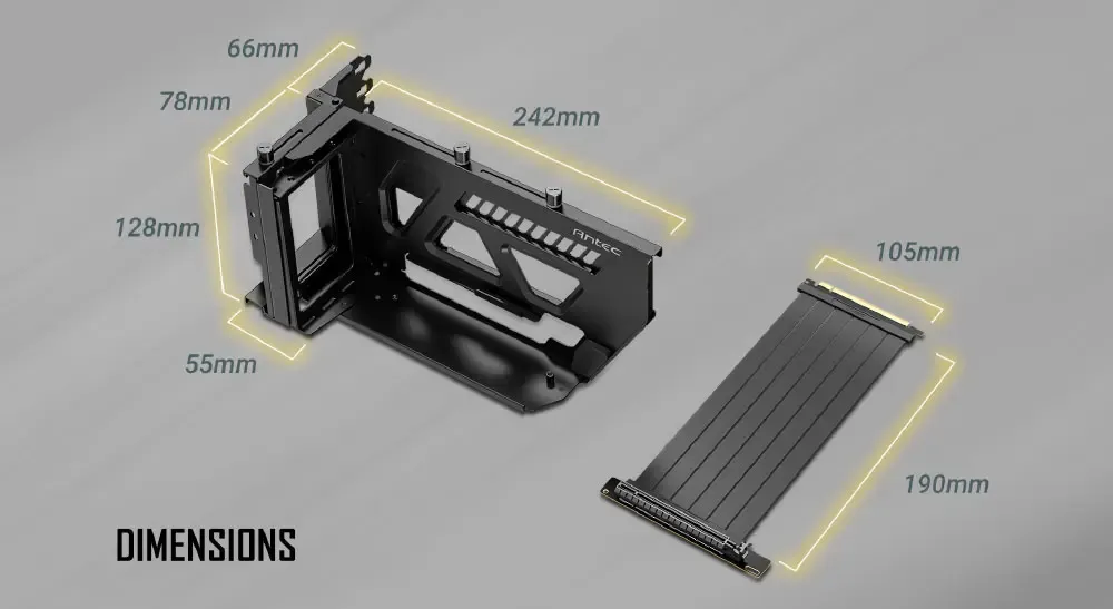 Antec Shift Vertical GPU Bracket in action