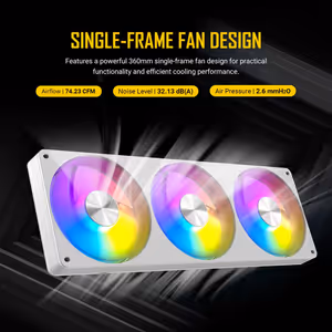 Antec Skeleton Matrix 360 ARGB Liquid Cooler - White - image 9
