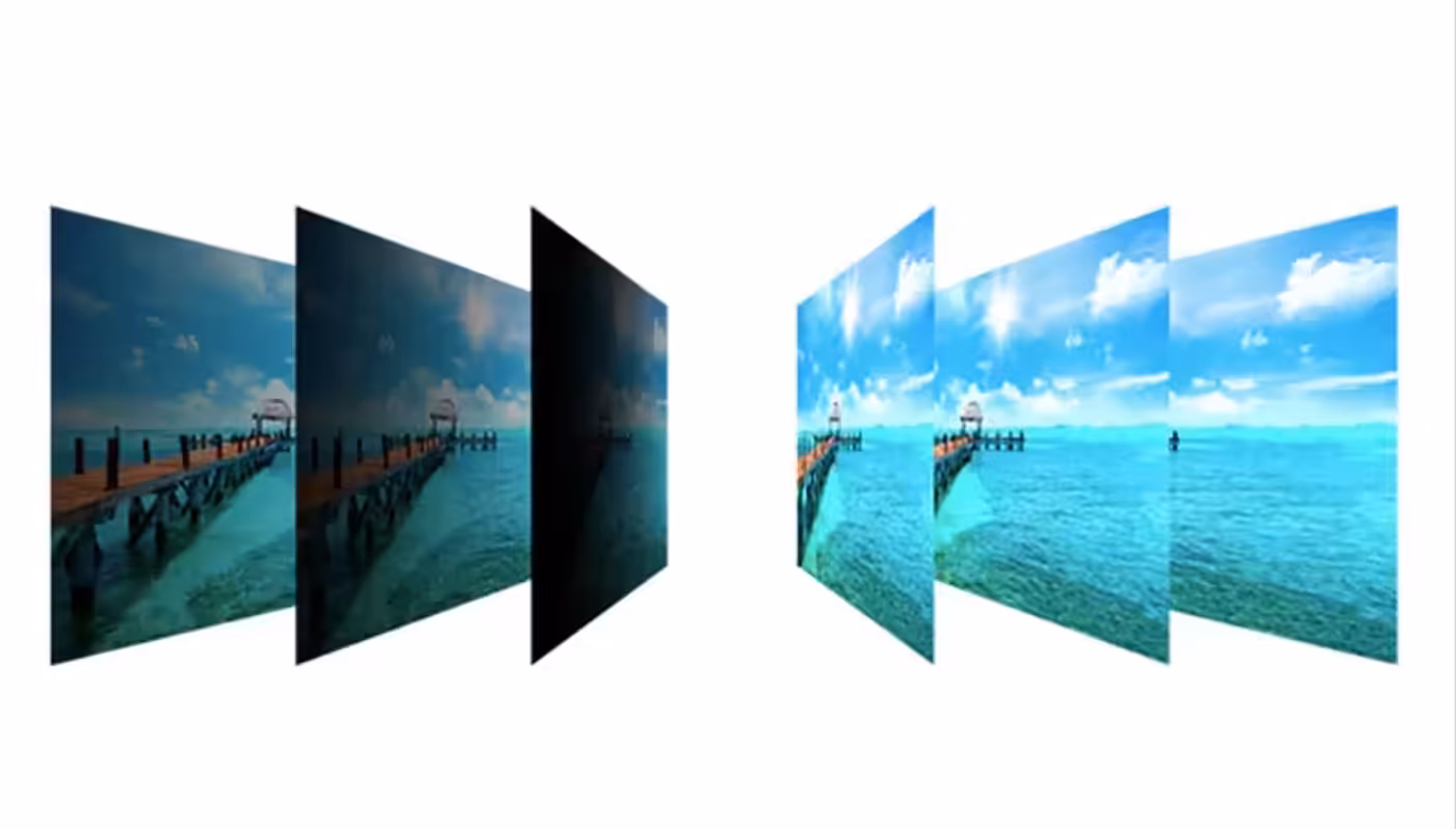 AOC 24B20JH2 monitor showing its Full HD IPS display from an off-centre angle