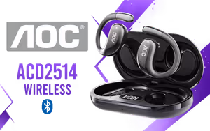 AOC ACD2514 Wireless Over Ear Headphones Black AOC ACD2514 Wireless Over Ear Headphones Black - Image 1