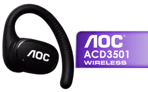 AOC ACD3501 Wireless Bluetooth Earphones - Black AOC ACD3501 Wireless Bluetooth Earphones - Black - Image 1