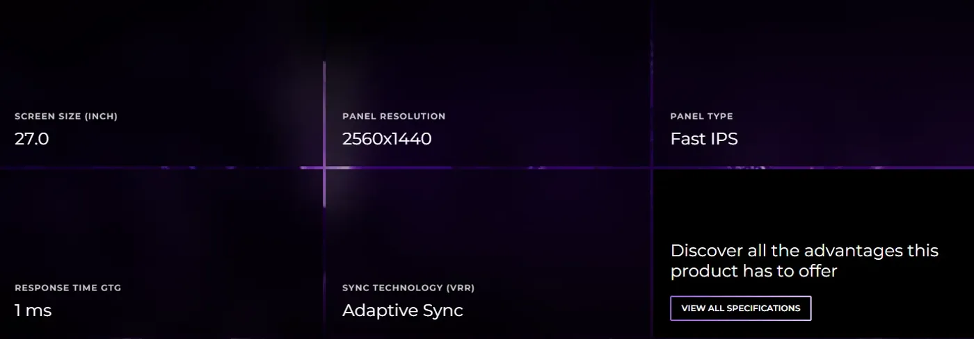 AGON PRO AG276QSG2 gaming monitor showcasing Fast IPS panel with 360Hz refresh rate