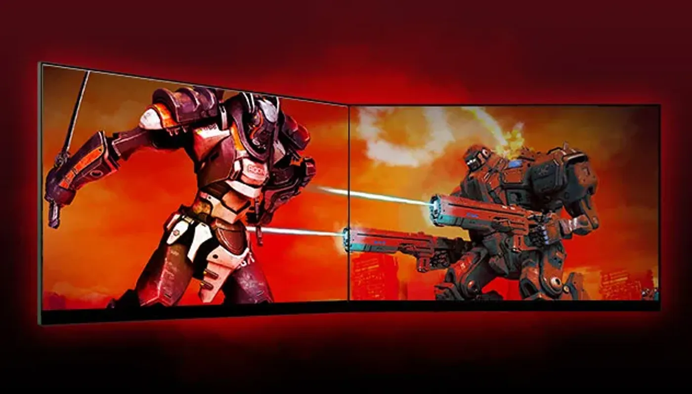 Narrow three-sided frameless bezel of the AOC U27G42 monitor