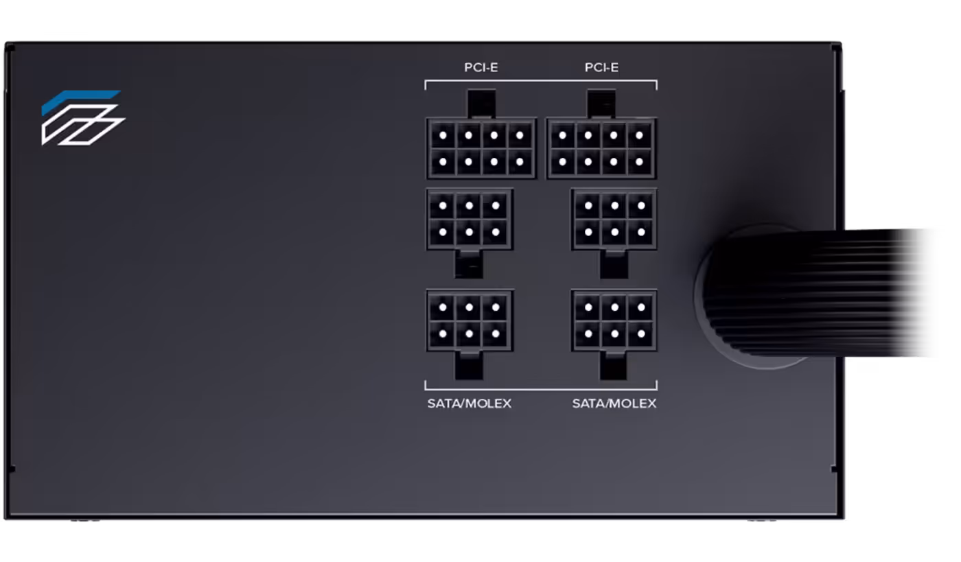 Semi-modular power supply unit featuring flat cables for easy installation