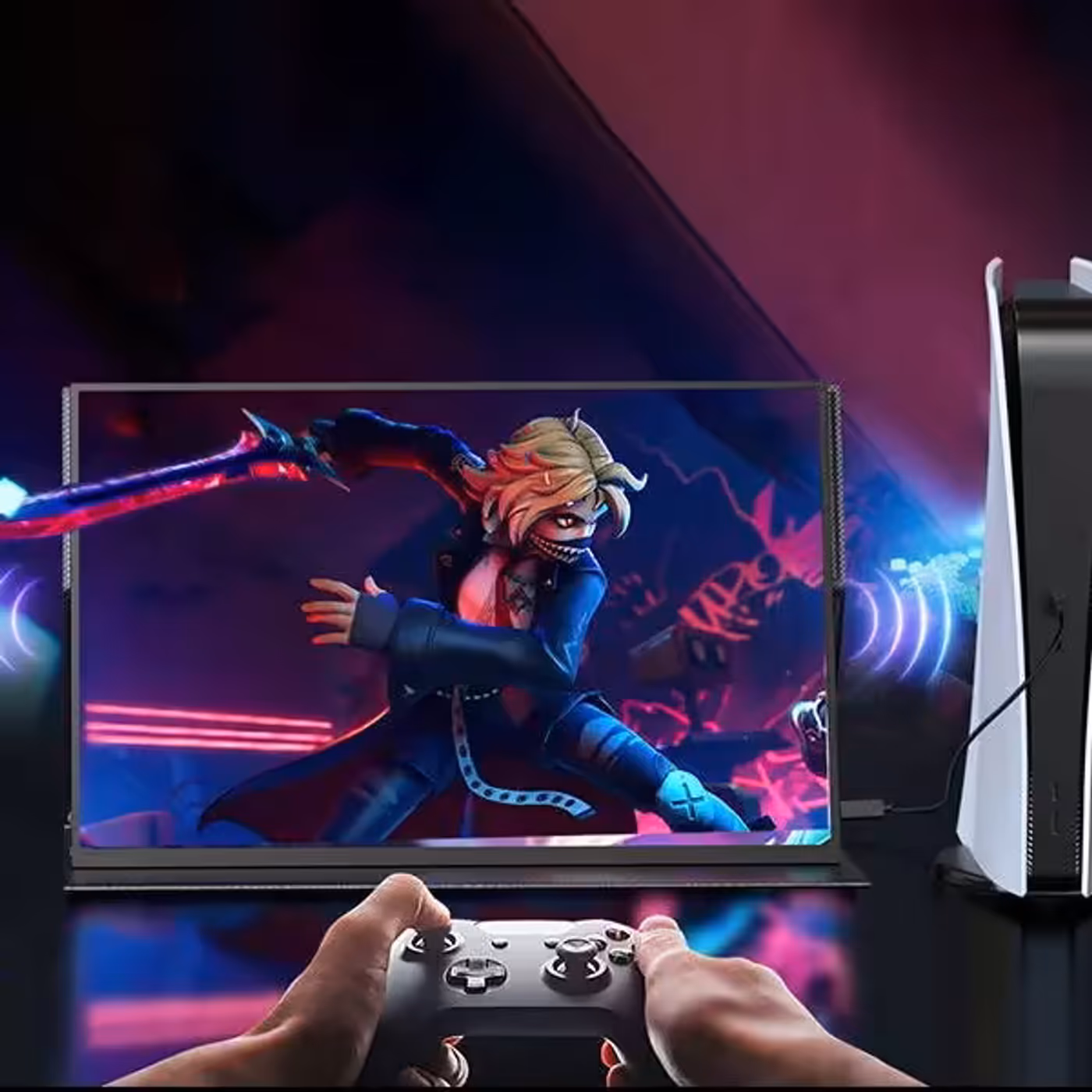 18-inch 2K monitor featuring built-in high-quality stereo speakers