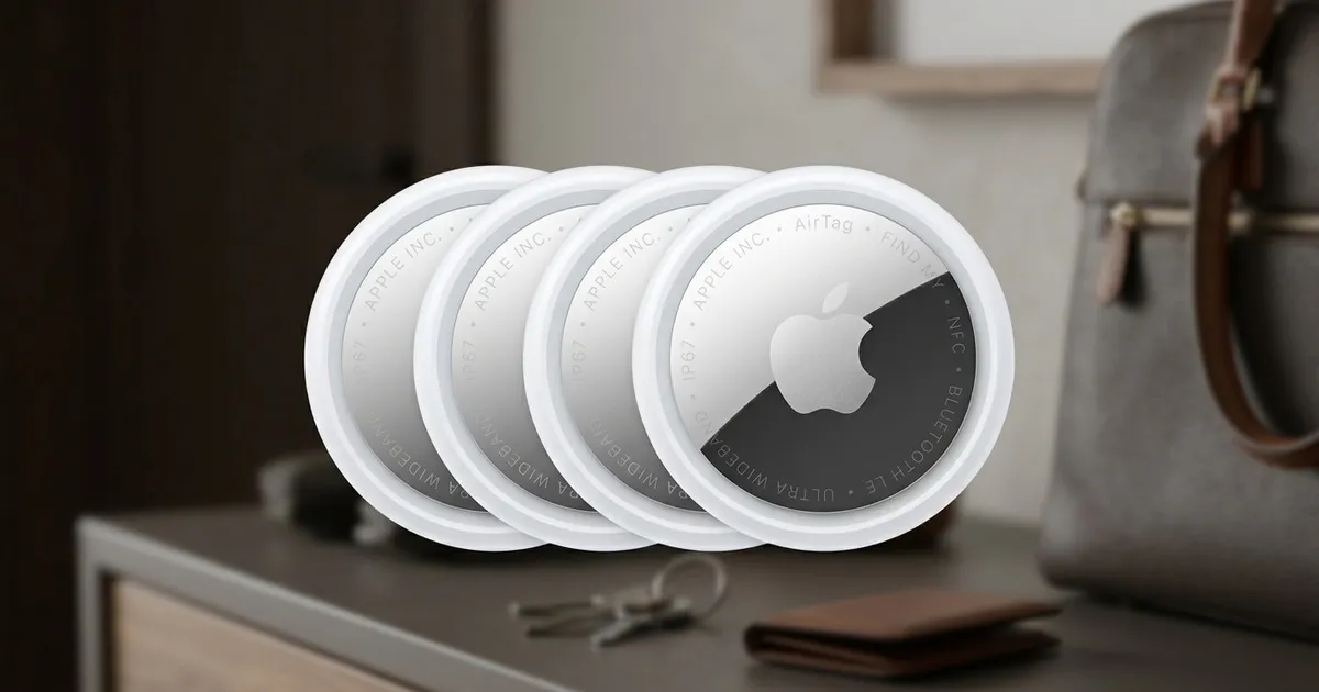 Apple AirTag Tracker 4-Pack with Find My App and Chime | Evetech