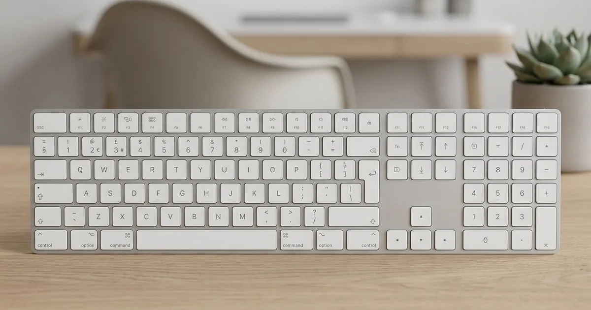 Apple Magic Touch ID Wireless Keyboard (White) - Numeric Keypad