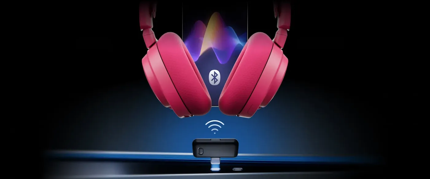 Arctis Nova 7P Gen 2 headset demonstrating dual 2.4GHz wireless and Bluetooth connectivity