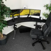 Arozzi Arena Angelo ARENA-ANGELO-GM Gaming Desk — Gunmetal - image 6