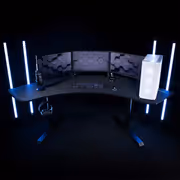Arozzi Arena Angelo Gaming Desk – Pure Black, Full Microfiber Surface - image 7