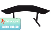 Arozzi Arena Angelo Gaming Desk – Pure Black, Full Microfiber Surface - image 1