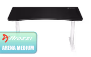 AROZZI Arena Medium Gaming Desk — Full-Surface Microfiber, White - image 1
