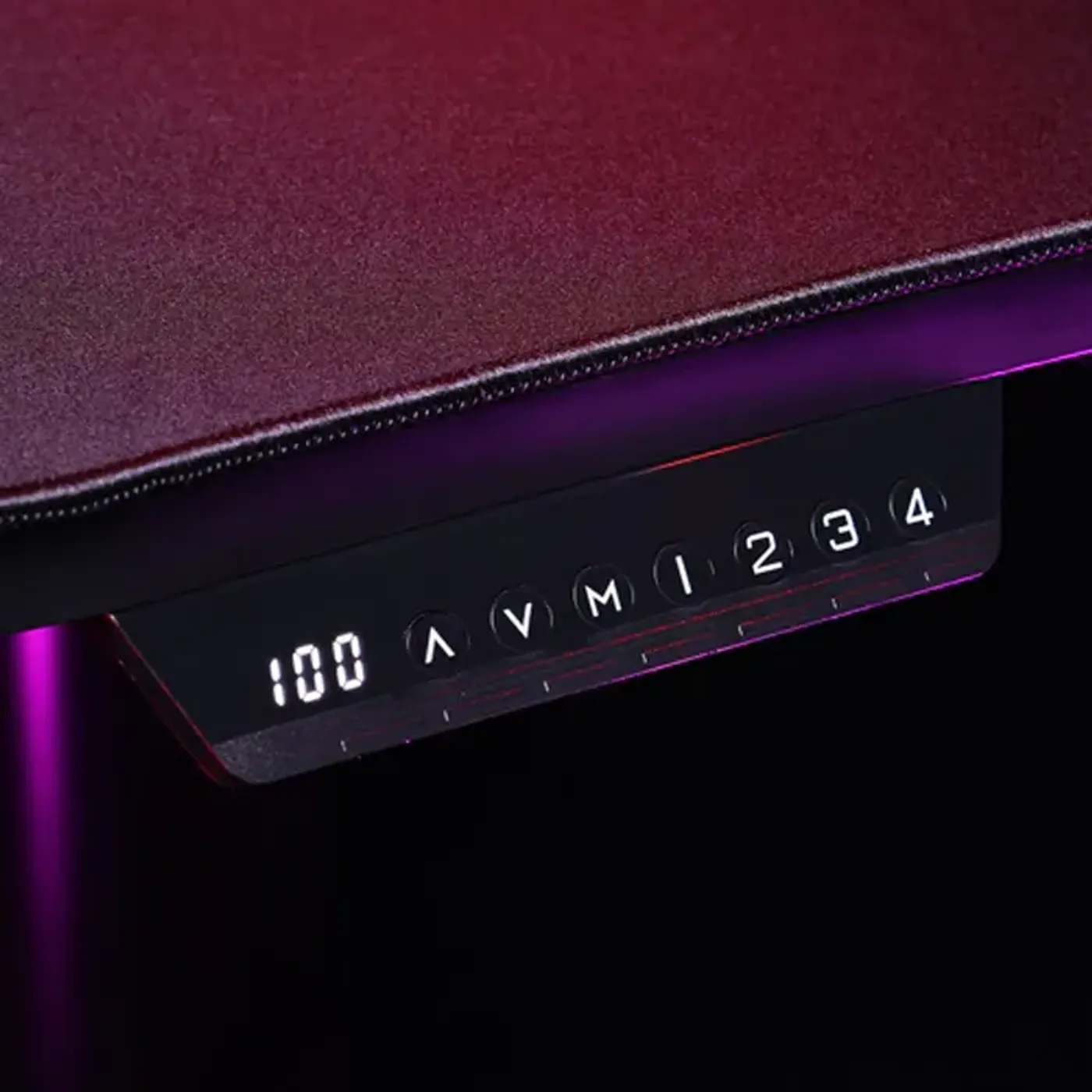 Customizable height presets display on Arena Moto electric desk