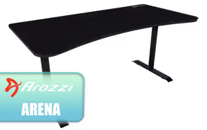 arozzi-arena-pure-black-gaming-desk-160x82cm arozzi-arena-pure-black-gaming-desk-160x82cm - Image 1