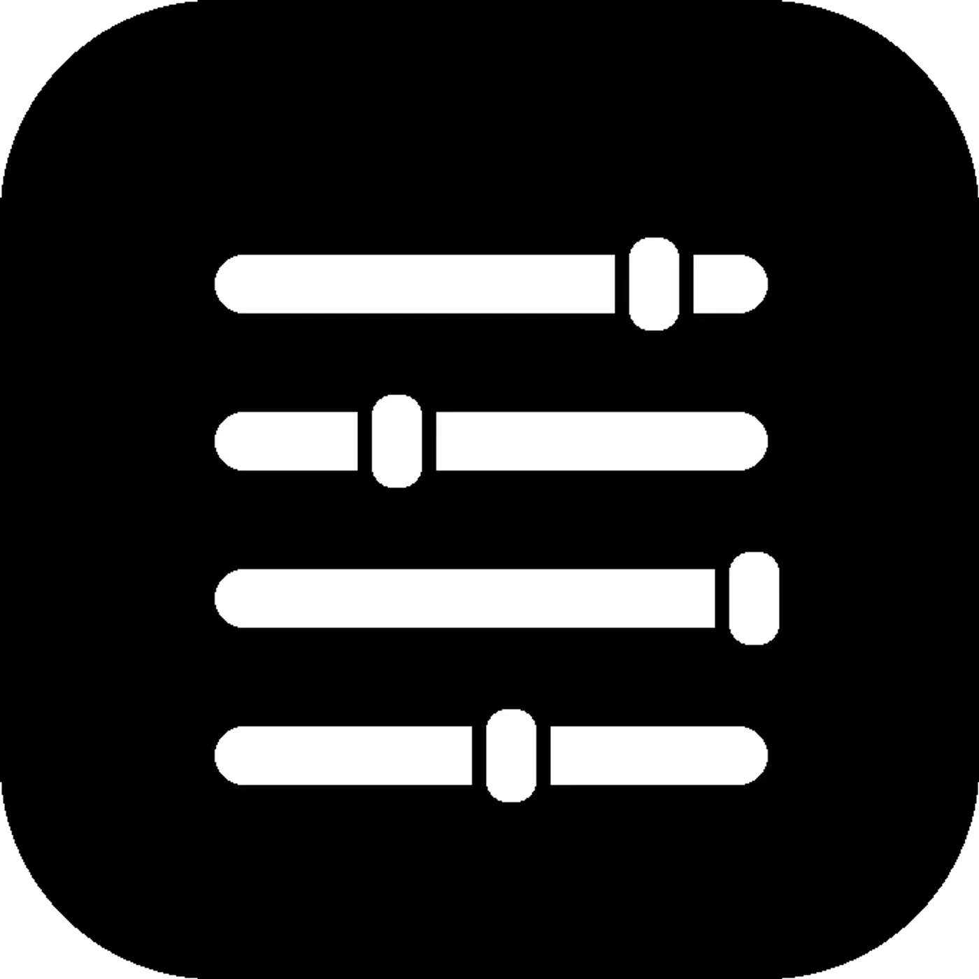 Icon of four preset slider controls