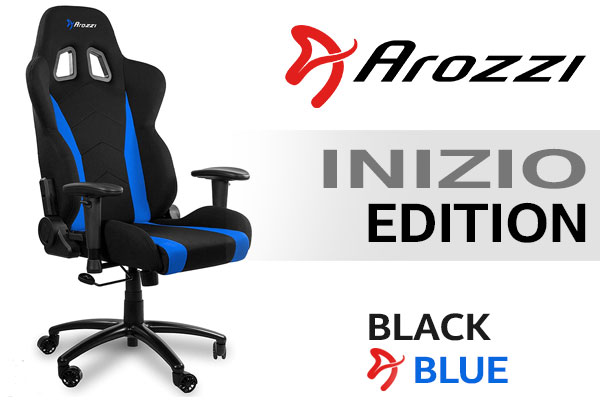 Arozzi Inizio Fabric Gaming Chair Blue Breathable Fabric 2D  Adjustable Armrests Max Load up to 105kg Multidimensional Armrests  Seat and