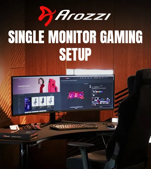Arozzi Nova 49" 165Hz UWQHD Gaming Setup