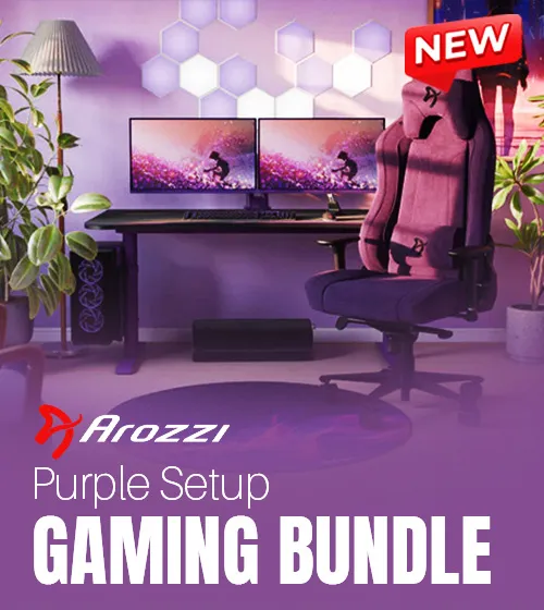 Arozzi Nova Single 34" Curved Gaming Setup - Purple