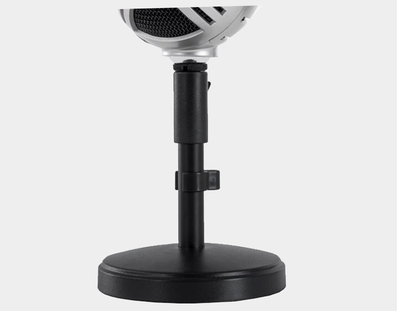 Arozzi Sfera USB Gaming Microphone positioned on a desk