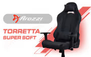 Arozzi Torretta Super Soft Fabric Black Gaming Chair - Ergonomic, Fluid-Repellent - image 1