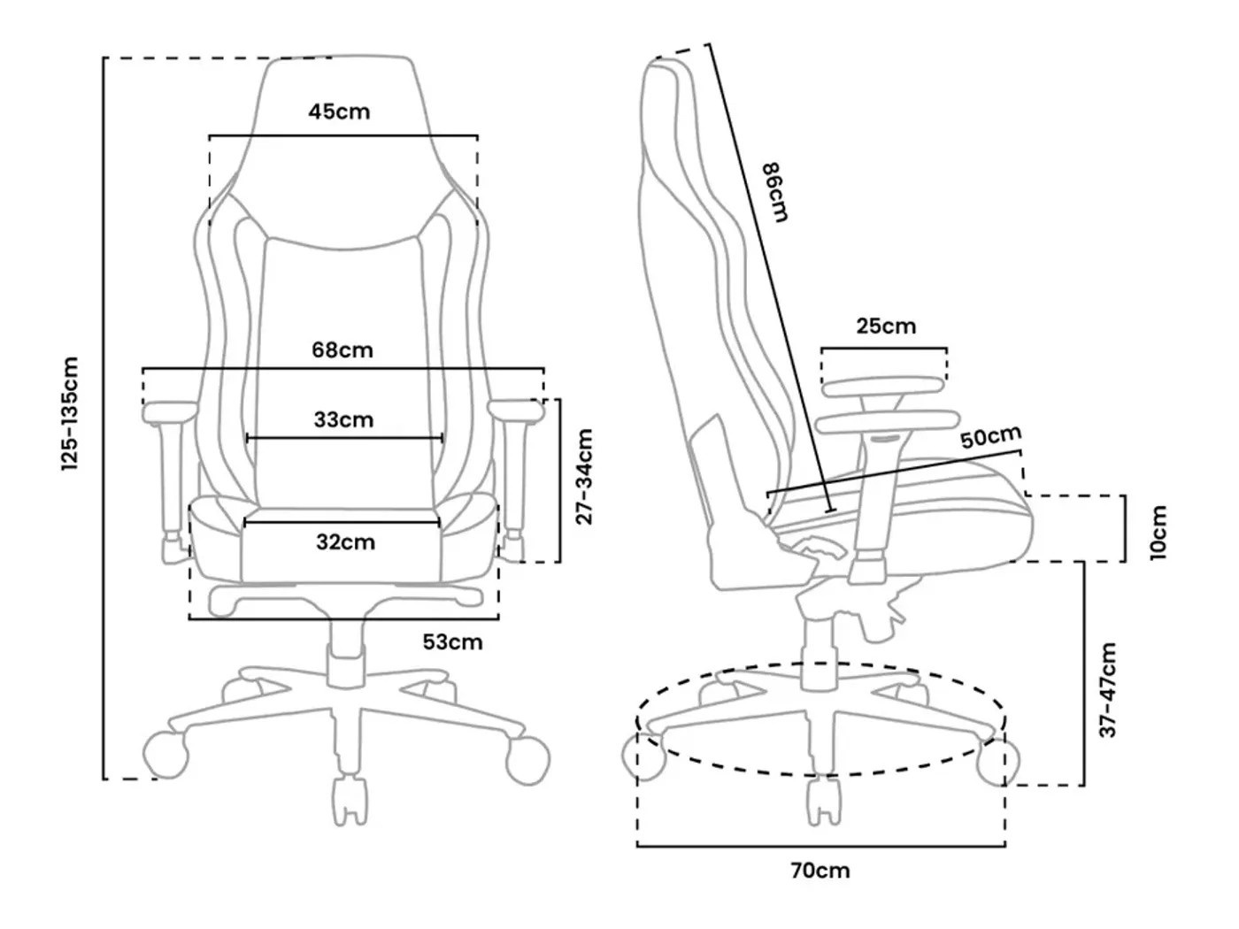 Vernazza size and fit diagram